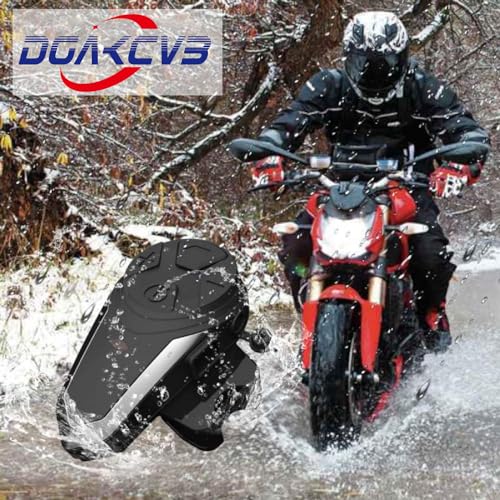 Motorcycle Bluetooth Headset, BT-S3 Bluetooth 5.0 Helmet Intercom Headset up to 3 Riders 1000M Helmet Communication System for Ski/ATV/Dirt Bike/Racing/Climbing(Single) - size: BT-S3 Single Pack