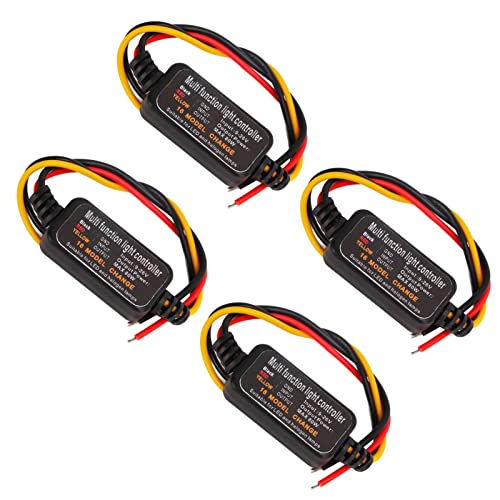 4pcs LED Flash Strobe Controller, 80W Universal DC9‑26V 16 Strobe Modes Brake Light Flasher Brake Light Strobe Module, Car Flasher Module for Motorcycles Cars Trucks for Brake Light Tail Stop Light