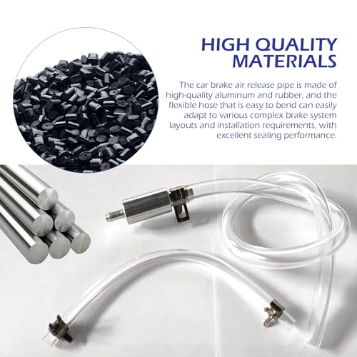 2 PCS Motorcycle Brake Bleeder Hose Kit – Hydraulic Brake & Clutch System Bleeding Tools with One-way Check Valve, Efficient Maintenance & Leak-free Performance, Fits for Most Cars (Silver)