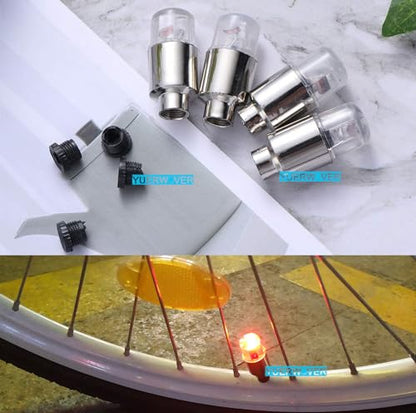 8 Pack LED Valve Stem Caps Lights for Car Tires Wheel Assemblies Light up Air Neon Bicycle Motorcycle Tyre Bike Truck Golf Cart for Kids Men Women(8 Red) - color: 8 Red