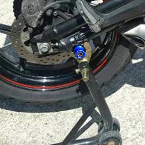 2pcs 6MM M6 X1.5 Motorcycle Swing arm Sliders Stand Spools fits for YZF R1 R3 R6 R7 R125 R25 R1000 (Blue) - color: Blue
