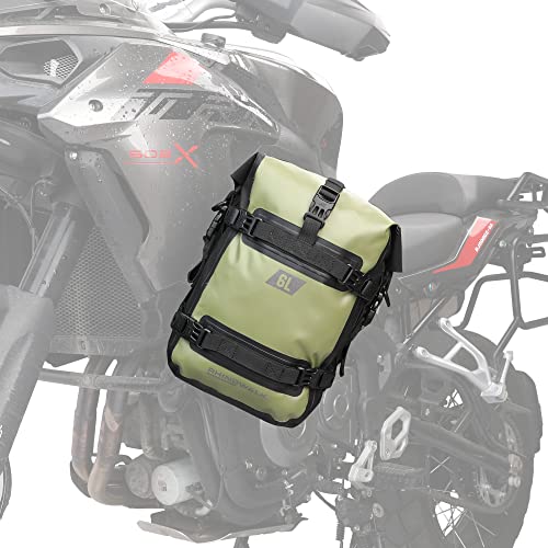 Rhinowalk Motorcycle Crash Bar Bag Waterproof 6L Motorcycle Frame Bag Saddle Bag Side Bag with Shoulder Strap - color: Green, size: 6L