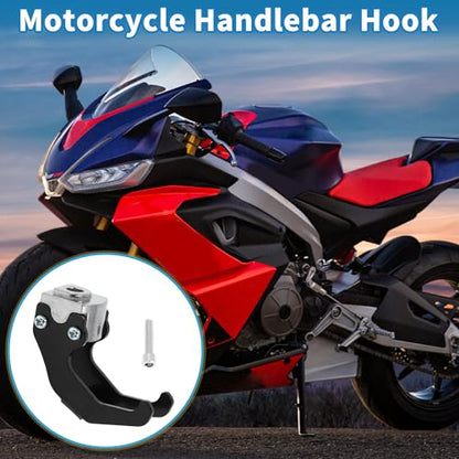 Motorcycle Handlebar Hook Helmet Gloves Luggage Hanger Claw Shaped Motorcycle Hook Aluminum Alloy Black - color: Black