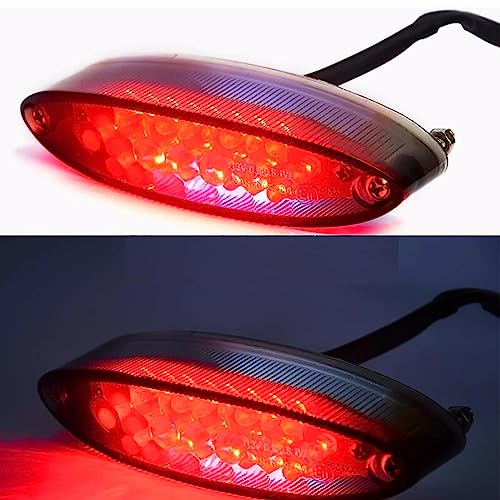 Motorcycle Taillight Universal Brake Stop Light ATV Tail Light - color: Smoke