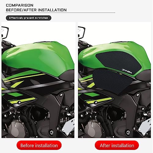 For Kawasaki Ninja ZX-6R / ZX-636 ZX6R ZX636 2009-2024 2025 2026 Motorcycle Accessories Side Fuel Tank pad Tank Pads Protector Stickers Decal Gas Knee Grip Traction Pad Tankpad