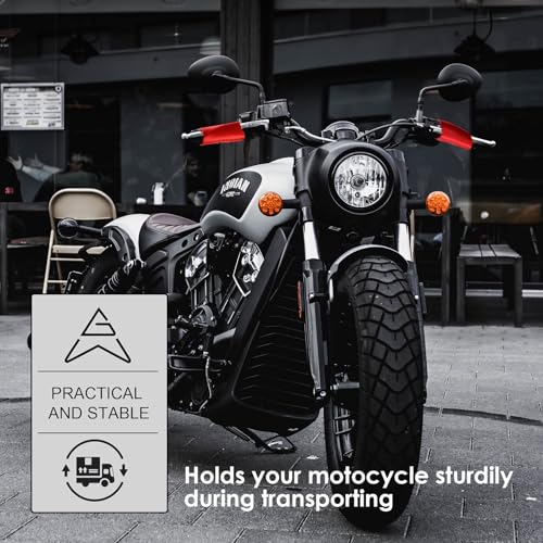 Kzinrft Motorcycle Handle Strap is Easy to Adjust and Can Maintain Vehicle Stability and Safety During Transportation Suitable for All Tricycle Bike ATV Scooter (Red) - color: red