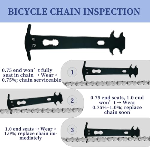 Bike Chain Repair Tools Set, Includes Bicycle Chain Breaker Tool, Master Link Plier, Wear Indicator and 3 Pairs Missing Links for 6-10 Speed Chains