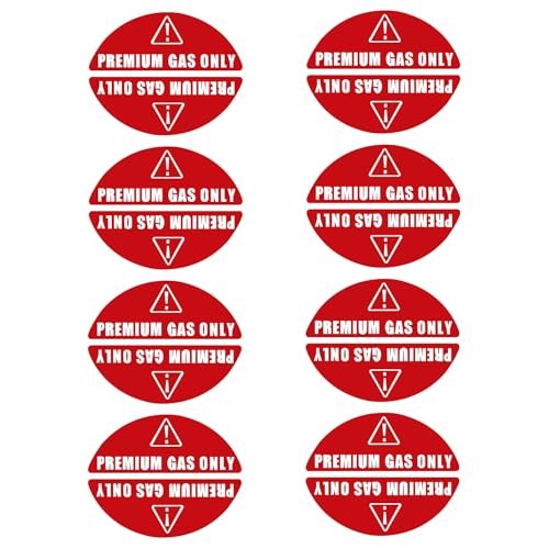 8 Pairs of Premium Gas Only Stickers for Car Van Truck Vehicle Boat Oil Tank Fuel Filler Cap Lid Cover Weatherproof Adhesive Decals - color: Premium Gas Only (8 Pair)