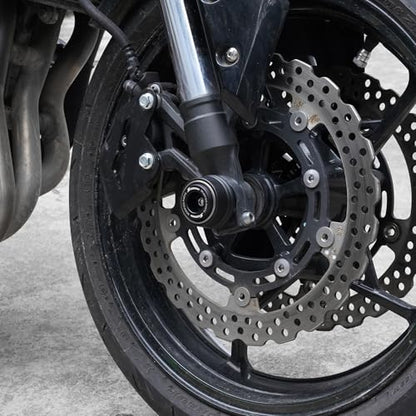 Compatible with Motorcycle S1000RR S1000R S1000XR S 1000RR 1000R 1000XR 2008-2023 2024 2025 2026 Front Wheel Axle Crash Protector Pad Rear Swingarm Spools Slider Stand Accessories (Grey) - color: Grey