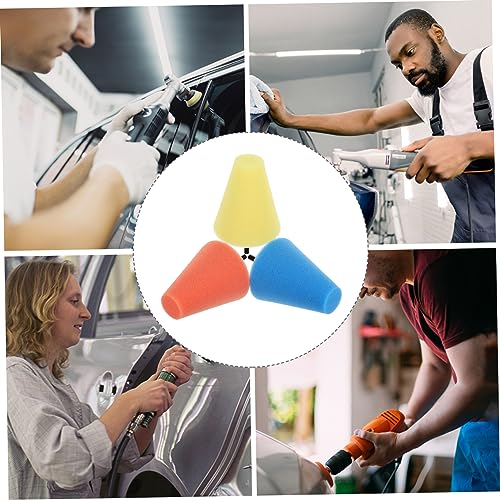 Healifty 9pcs Car Wheel Buffing Cone Sponge Pads for Polishing and Versatile Detailing Tool for Automotive Motorcycle and Boat Care Compatible Electric Drills and Mold Grinders