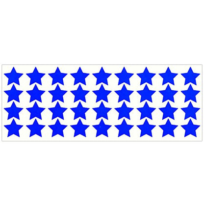 LiteMark Reflective Blue 1 Inch Stars Sticker Decals for Helmets, Bicycles, Strollers, Wheelchairs and More - Pack of 36 - color: Light Blue