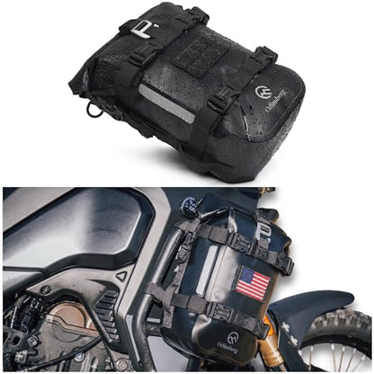 Odinsberg Waterproof Motorcycle Tail Bag 7L Motorcycle Dry Bag Crash Bar Bags used as Luggage on Sissy Bar Back Seat Saddle Bag Rack Fender Bag Pouch Dirt Bike Pack for Moto Enduro ATV - size: 7L