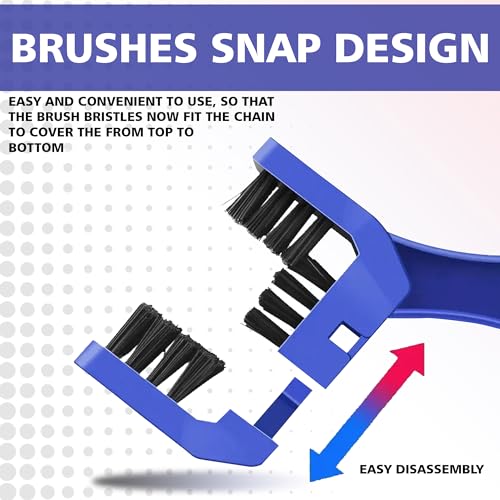 Sulfar Plastic Universal Motorcycle/Cycle Chain Cleaner Brush for Bikes with Gear Shifter (Blue)