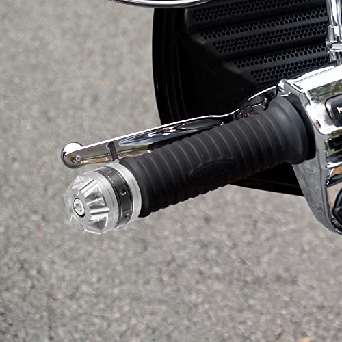 X AUTOHAUX 1 Pair Universal 18mm Handlebar End Caps Plug Bar End Aluminum Alloy for Motorcycle Silver Tone - color: Silver Tone