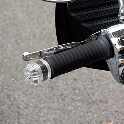 X AUTOHAUX 1 Pair Universal 18mm Handlebar End Caps Plug Bar End Aluminum Alloy for Motorcycle Silver Tone - color: Silver Tone