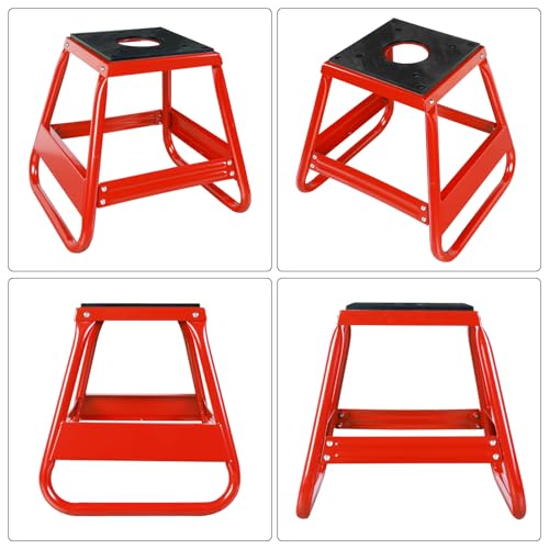 Big RED Motorcycle Stand Lift Dirt Bike Stand, 1000LBS Capacity Universal Detachable Maintenance Motorcycle Stand, Fit for Kawasaki Honda Yamaha - size: red dirt bike stand