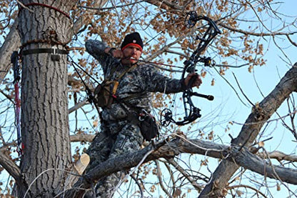 skiguard Treestand Strap Gear Hangers: Hunting Gear Multi-Hook Accessory Holder for Bow Hanger, Quiver, Binoculars, Tree Saddle, Tree Stand Accessories for Hunting, Bow Hangers for Tree Stand