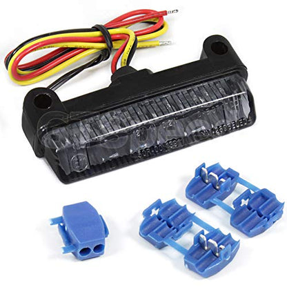 Mini Motorcycle LED Rear Taillight Lamp Indicator Brake Light, Smoke - color: Smoke