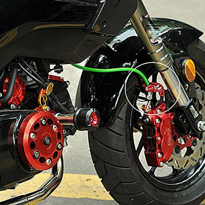 Universal Motorcycle Brake Cable Clip Oil Pipeline Clamp Aluminium Brake Clutch Wire Oil Pipe Cable Clamp Fit for Yama-ha Hon-da - color: Red