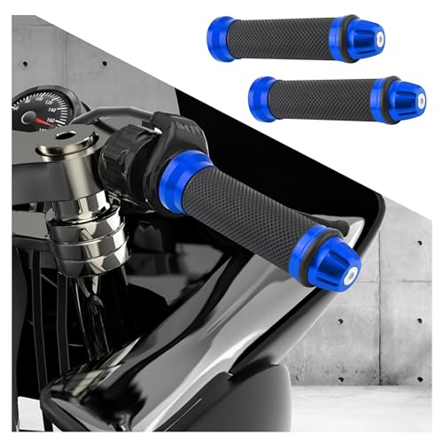 2PCS Motorcycle Handlebar Grips,7/8" & 1" Motorcycle Grips Tuning Accessories Compatible with Honda,Yamaha,Suzuki,Personalized Motorcycle Grips Covers for Car Decoration (Blue) - color: Blue
