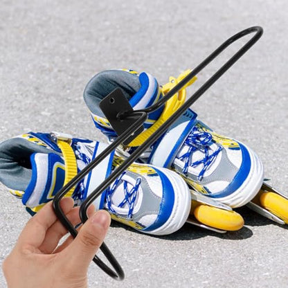 Wakauto Wall Mount Roller Skates Storage Rack with Sturdy Support and Steel Paint Finish Space-saving Boot Display Stand for Ice Skates for Schools