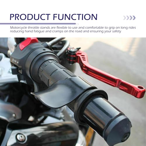 Motorcycle Cruise Control Grip, Motorcycle Throttle Assist, Hand Rest Handlebar Accelerator Booster, Universal Motorcycles Throttle Booster for 0.87"-1.1" Diameter Handlebars (Black)