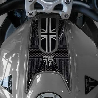 labelbike - 3D Sticker Motorcycle Tank Pad Protection and Decoration in Resin Compatible with Triumph Street Triple 765 R 2023-2024 - size: Street Triple 765 ''R''