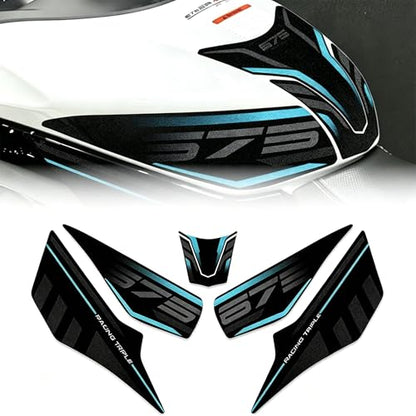 Blue Motorcycle Gas Tank Stickers Fuel Tank Cover Protector Compatible with CFMOTO 675SS/675NK 2025 2026,Custom Design,Full Protection,Anti Slip,Residue Free Adhesive,CFMOTO 675SS Accessories - color: Blue
