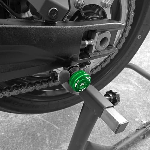 Motorcycle M8 Swingarm Spools Slider For Ninja ZX-4RR 2023-2025 Ninja ZX-4R 2024-2025 Swing Arm Spool Slider Stand Screws CNC Universal Enhanced Protection Accessories (Green) - color: Green