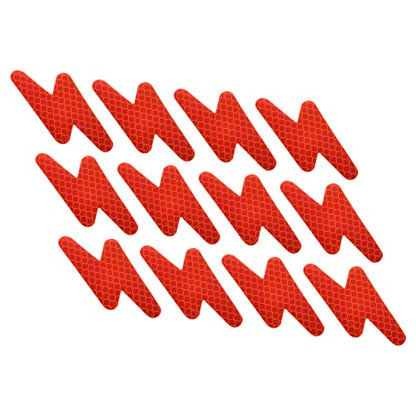PATIKIL Reflective Stickers, 12 Pack 2.99 x 1.26 Inch Waterproof Adhesive High Visibility Night Caution Warning Safety Tape Reflector for Trucks Trailers Cars, Red