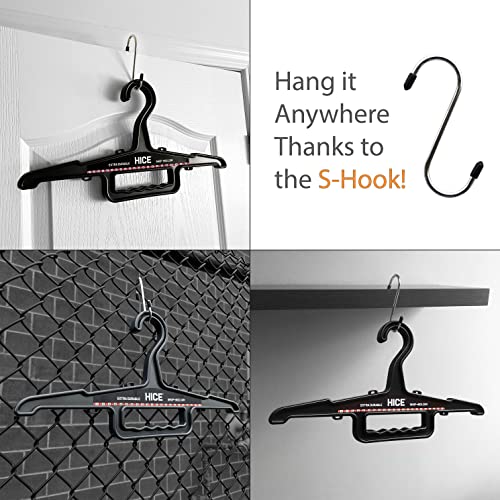 HICE - Garrison Heavy Duty Hanger | Original Heavy Duty Clothes & Equipment Hanger | 150 lb Load Capacity | Durable High Impact Resin | for Police, Military, Workwear & Clothing (Dark Green, Set of 2) - color: Dark Green