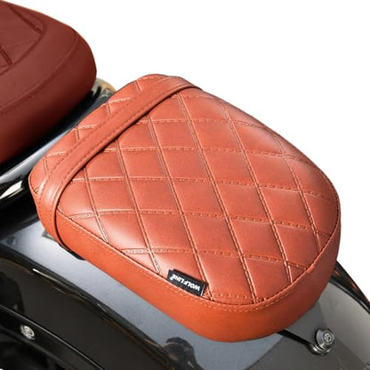 Motorcycle Passenger Comfort Seat Fit for CMX1100 Rebel 1100/DCT/SE 2021-2026, Leather Rear Saddle Back Cushion Pillion Pad, Brown Embossing - color: Rear - Brown-B