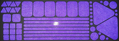 LiteMark Reflective Sticker Pack – Bicycle, Motorcycle & Helmet Reflectors for Safety & Night Visibility (Purple, Pack of 51 Pcs) - color: Purple
