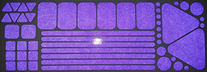 LiteMark Reflective Sticker Pack – Bicycle, Motorcycle & Helmet Reflectors for Safety & Night Visibility (Purple, Pack of 51 Pcs) - color: Purple