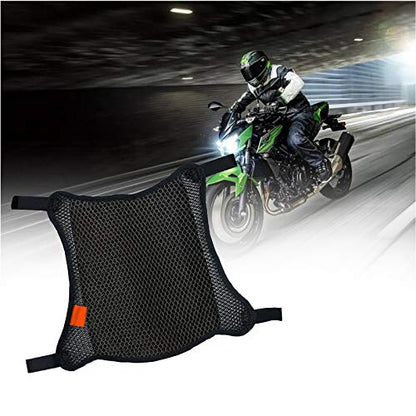 SaferCCTV Motorcycle Seat Cushion Pad, 3D Honeycomb Breathable Seat Cover, Large Size Air Cooling Mesh Seat Pad and Reduces Pressure for Long Ride