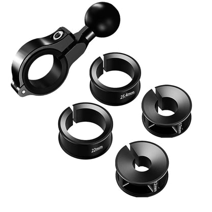 1" Aluminium Ball Mount Adapter, Ball Base Fits to Handlebar Diameter 0.86"-1.26" Rearview Mirror Pole and Bike Handlebar, Compatible with RAM Mounts Ball Sockets in 1 inch Socket (1pc)