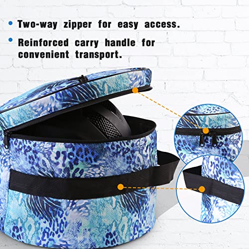 Harrison Howard Equestrian Motorcycle Riding Waterproof Helmet Bag Helmet Case Storage Carring Bag - color: Icyblue Leopard