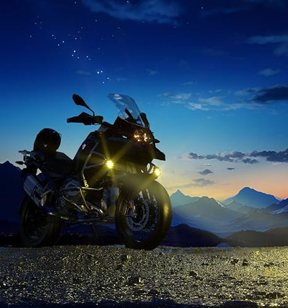 Kewig 4.5 Inch Motorcycle Auxiliary LED Fog Light 90W Amber White Driving Spotlight Kit With Mount Brackets Wire Harness Waterproof Offroad Fit for Motorcycle Jeep Car Truck