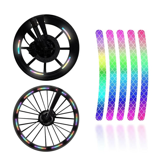 2 Pcs Universal Reflective Wheel Rim Stripe, Night Safety Warning Stickers, for Car Motorcycle Bicycles