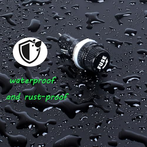 6 Pcs Panel Mounted Fuse Holder 5x20mm 250VAC 10A/125VAC 15A Black Screw Cap Fuse Holder,and 12Pcs(6pcs*10A+6pcs*15A) Fast Blowing Glass Tube fuses - style: wireless-5*20mm