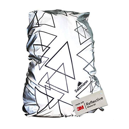 Salzmann Reflective Backpack Cover | Waterproof Hi-Vis | Silver | Made with 3M Scotchlite | High Visibility, Weatherproof Cover | For Cycling & Outdoor Activities - size: Silver Triangle (Standard)