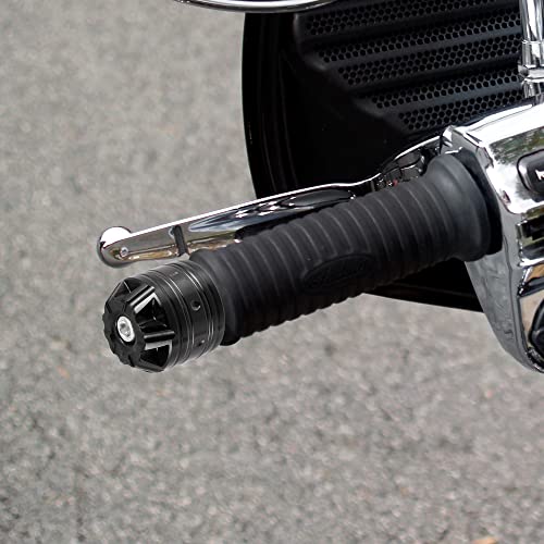 X AUTOHAUX 1 Pair Universal 18mm Handlebar End Caps Plug Bar End Aluminum Alloy for Motorcycle Black - color: Black