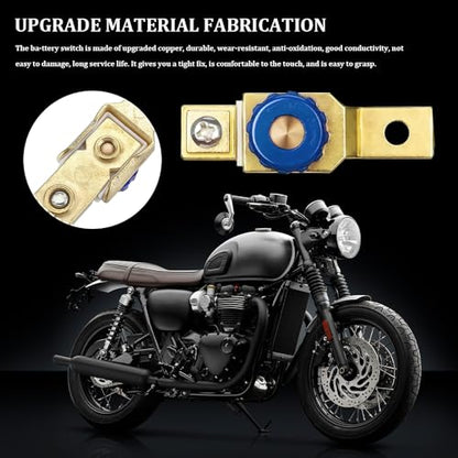 Motorcycle Battery Switches, Battery Terminal Connectors, Anti-Leakage Battery Master Disconnect Cut Off Switch, Electrical Disconnect Switches Car Accessories for Car Boat Rv Truck ATV SUV