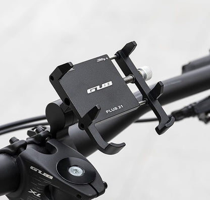 GUB PLUS21 Bicycle Motorcycle Phone Holder One Key Adjust Aluminum Bike Handlebar Mount Waterproof Phone Case Mobile Phone Mount