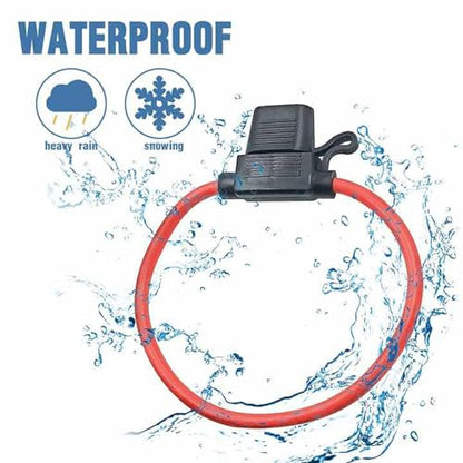6pcs Inline Fuse Holder 12V, 12 AWG Waterproof Fuse Holder with 66 Pcs Standard Car Fuses (2A/3A/5A/7.5A/10A/15A/20A/25A/30A/35A/40A, in Line Fuse Holders for Marine Auto Electrical Circuits.