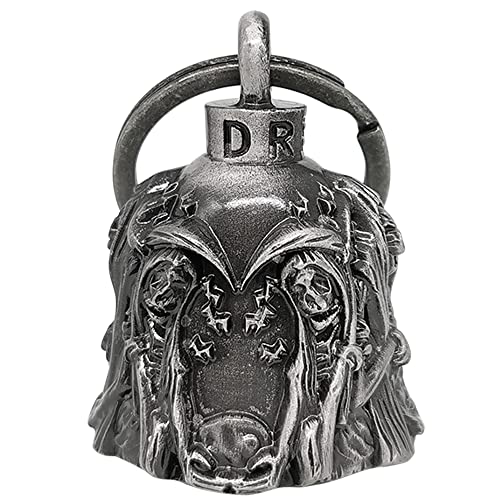 Dream Apparel Motorcycle Bell Guardian Angel Drive Away Gremlin, Biker Bell for Men Women Rider Riding, Good Luck Gift - color: Grim Reaper 03