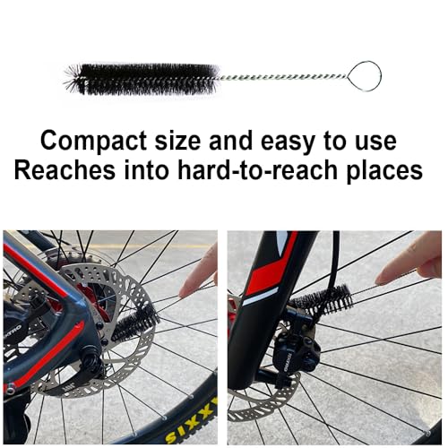 Bike Cleaning Brush Kit, Bike Chain Cleaner, Bicycle Motorcycle Accessories Multi Cleaning Tool for Mountain Road Bicycle & Motorbike & ebike Chain/Crank/Tire/Sprocket
