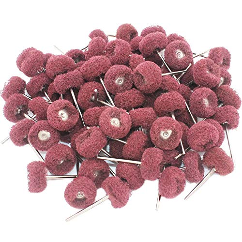 Fine Abrasive Wheel Brush Polishing Buffing Wheels Sanding Rust Remove Rotary Tools Accessories 2.35 MM Mandrel 80 Pieces