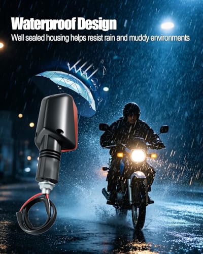 Motorcycle Short-stem Turn Signals Light Fit for Suzuki DR 350 650 125 200 250 GSXR 750 1100 4Pcs Bright Lighting