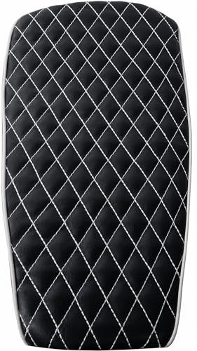 JMCHstore White Diamond Stitch Retro Upgraded 17'' Seat Cover for Coleman BT200X Mini Bike 196cc, Hisun 200-7 for Viper 200cc Trail Bike Cushion Replacement Parts - color: White Stitch